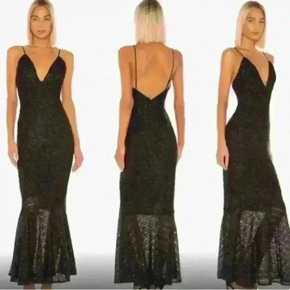 House of Harlow Revolve Sansia Maxi Dress Black NWT‎ size S - Picture 2 of 6